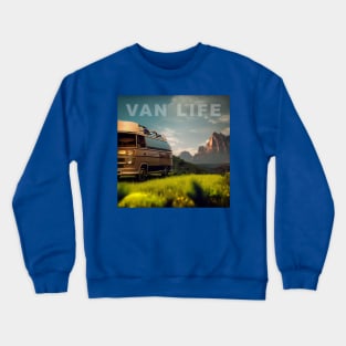 Van Life Camper RV Outdoors in Nature Crewneck Sweatshirt